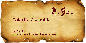 Makula Zsanett névjegykártya